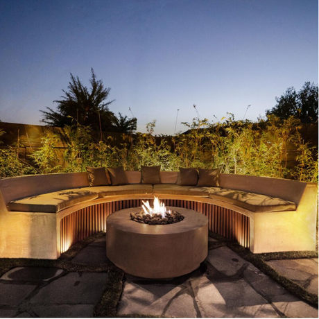 Lakeview Stoneview 48-Inch Fire Bowl - Propane - Ultra White - SCPH-418-5LP