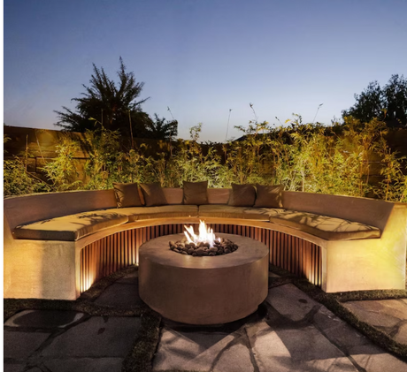 Lakeview Stoneview 48-Inch Fire Bowl - Propane - Ebony - SCPH-418-2LP