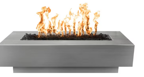 Top Fires by The Outdoor Plus Coronado 48-Inch Propane Gas Fire Pit - Stainless Steel - Match Light - OPT-CORSS48-LP
