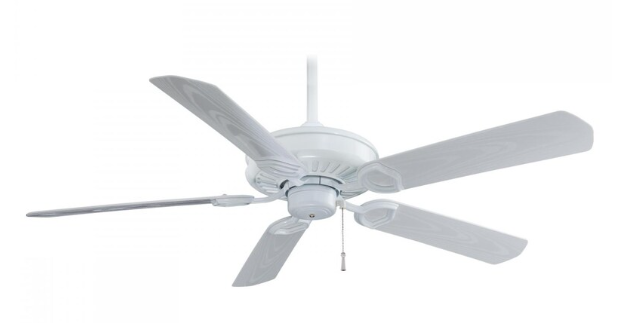 Minka-Aire Sundowner 54-Inch 5-Blade Ceiling Fan in White Finish W/ White Blades - F589-WH