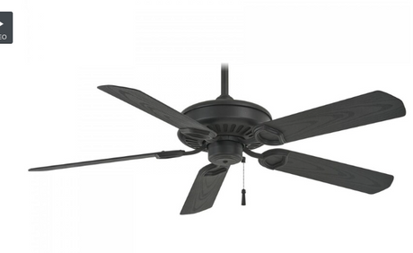 Minka-Aire Sundowner 54-Inch 5-Blade Ceiling Fan in Textured Coal Finish W/ Textured Coal Blades - F589-TCL