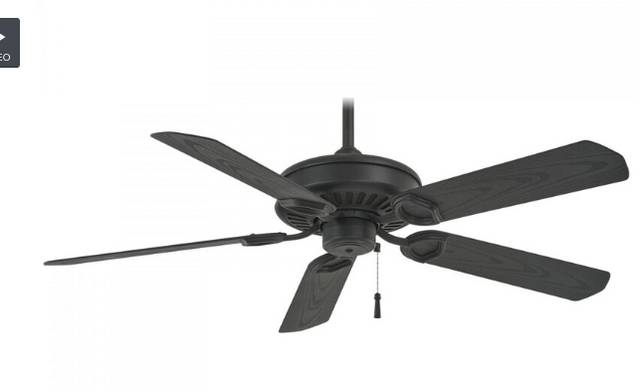 Minka-Aire Sundowner 54-Inch 5-Blade Ceiling Fan in Textured Coal Finish W/ Textured Coal Blades - F589-TCL