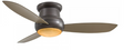 Minka-Aire Concept II Wet 52-Inch 3-Concave Blade LED Ceiling Fan in Oil Rubbed Bronze Finish W/ Taupe Blades & Pietra Glass - F474L-ORB