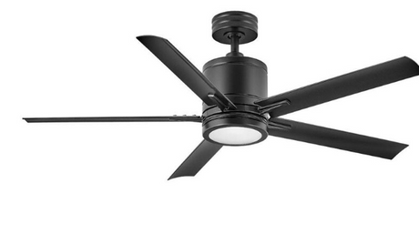 Hinkley Lighting Vail 52 Inch Indoor / Outdoor Ceiling Fan W/ LED Lighting - Matte Black - 902152FMB-LWD