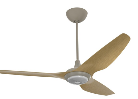 60-Inch Haiku Ceiling Fan Universal Mount W/20-Inch Downrod & Downlight Satin Nickel/Caramel by Big Ass Fans - MK-HK4-052506A470F504G10I20S2