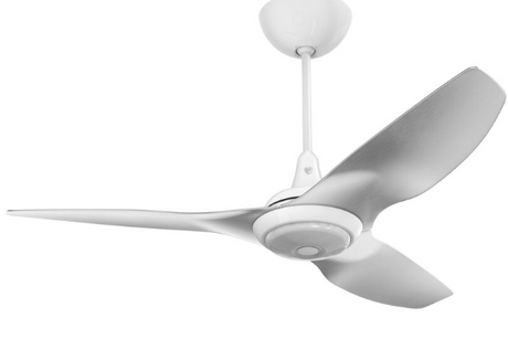 52-Inch Haiku Ceiling Fan Universal Mount W/12-Inch Downrod & Downlight White/Brushed Aluminum by Big Ass Fans - MK-HK4-042506A259F531G10I12S2