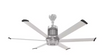 60-Inch i6 Ceiling Fan Universal Mount W/6-Inch Ext Tube & LED Brushed Silver by Big Ass Fans - MK-I61-051906A727I06S2