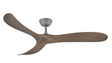 Minka-Aire Molino 65-Inch 3-Blade LED Smart Ceiling Fan in Coal Finish W/ Seashore Grey Blades & Etched White Glass - F742L-CL/SG