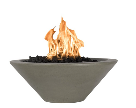 Top Fires by The Outdoor Plus Cazo 24-Inch Natural Gas Fire Bowl - Ash - Match Light