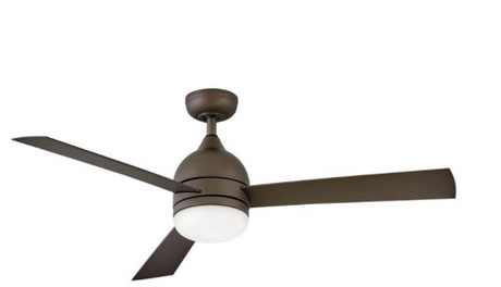 Minka-Aire Simple 44-Inch 3-Blade Ceiling Fan in Brushed Nickel Wet Finish W/ Silver Blades - F786-BNW