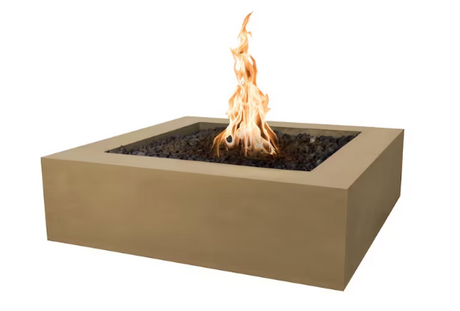 Top Fires by The Outdoor Plus Quad 36-Inch Propane Fire Pit - Brown Concrete - Match Light