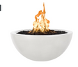 Top Fires by The Outdoor Plus Luna 30-Inch Propane Fire Pit - Limestone Concrete - Match Light