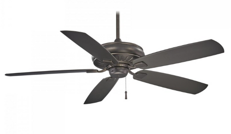 Minka-Aire Sunseeker 60-Inch 5-Blade Ceiling Fan in Smoked Iron Finish W/ Smoked Iron Blades - F532-SI