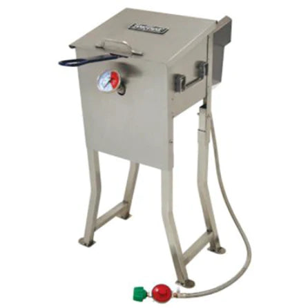 Bayou Classic 2.5 Gallon Stainless Steel Propane Gas Fryer With Stainless Steel Basket