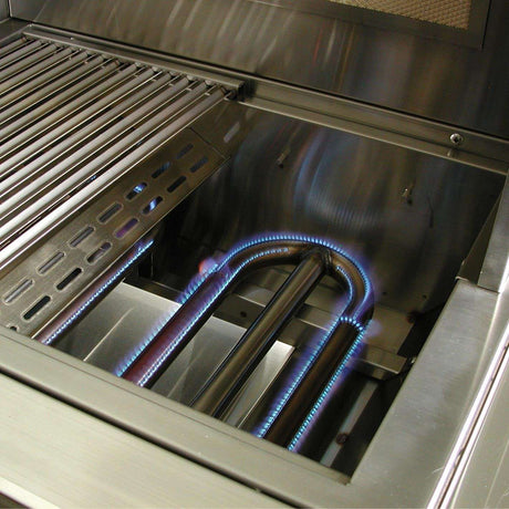 Solaire 27 Inch Deluxe Built-In All Convection Natural Gas Grill - SOL-IRBQ-27GXL-NG flame