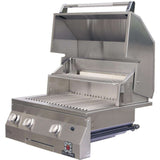 Solaire 27 Inch Deluxe Built-In All Infrared Propane Gas Grill With Rotisserie - SOL-AGBQ-27GIRXL-LP open