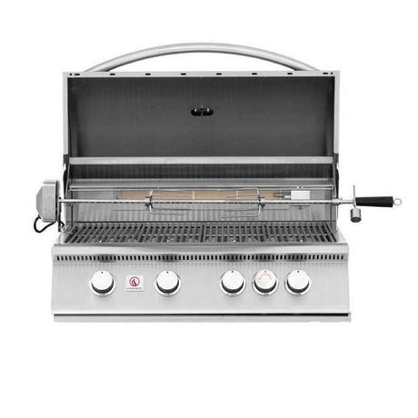 Summerset Sizzler 32-Inch Propane Outdoor Kitchen Package w Refrigerator - SIZ32-LP-SSRFR-PROMO open