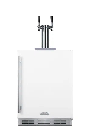 Summit 24-Inch ADA Compliant Outdoor Rated Double Tap Wine Dispenser / Kegerator - SBC58WHBIADAWKDTWIN
