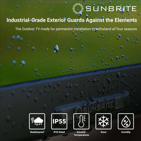 Sunbrite Signature 2 SB-S2-55-4K-BL 55 inch LED HDR 4K Outdoor TV – Partial Sun 2