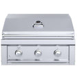 Sunstone Ruby 30-Inch 3-Burner Built-In Propane Gas Grill With Pro-Sear - Ruby3B-LP