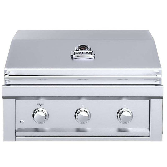 Sunstone Ruby 30-Inch 3-Burner Built-In Propane Gas Grill With Pro-Sear - Ruby3B-LP