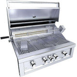 Sunstone Ruby 36-Inch 4-Burner Built-In Propane Gas Grill With Pro-Sear And Rotisserie - Ruby4BIR-LP open grill