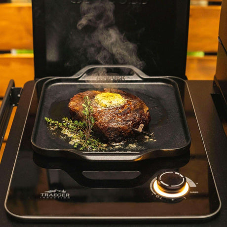 Traeger All-New Timberline Wi-Fi Controlled Wood Pellet Grill W WiFire & Built-In Trim Kit - TBB86RLG side burner
