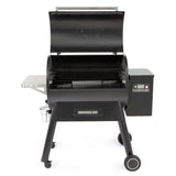 Traeger Ironwood 885 Wi-Fi Controlled Wood Pellet Grill W WiFIRE, Pellet Sensor, Front Shelf & Grill Cover - TFB89BLF + BAC442 + BAC513 open grill
