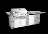 Bull BBQ Outdoor Kitchen, 15763,   With Faux Rock And Brahma Grill Head