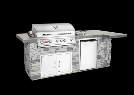 Bull BBQ Outdoor Kitchen, 15763,   With Faux Rock And Brahma Grill Head