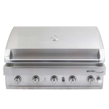 Turbo Elite 38-Inch 5-Burner Built-In Propane Gas Grill With Rear Infrared Burner - BTE3821BLP