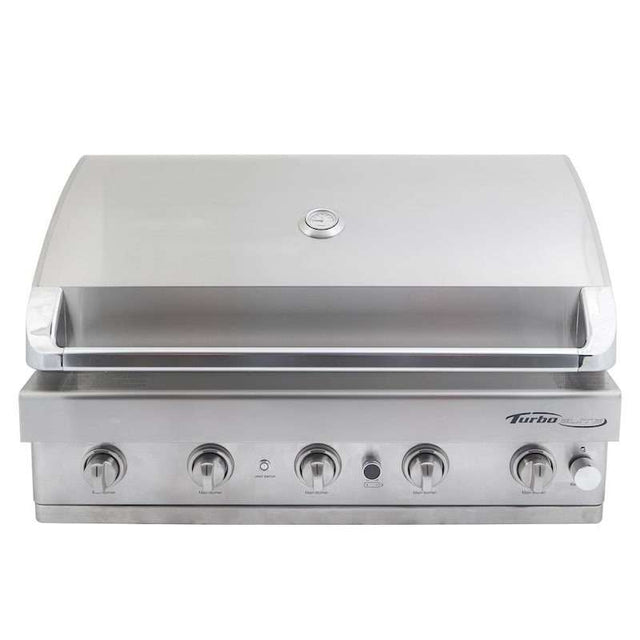 Turbo Elite 38-Inch 5-Burner Built-In Propane Gas Grill With Rear Infrared Burner - BTE3821BLP