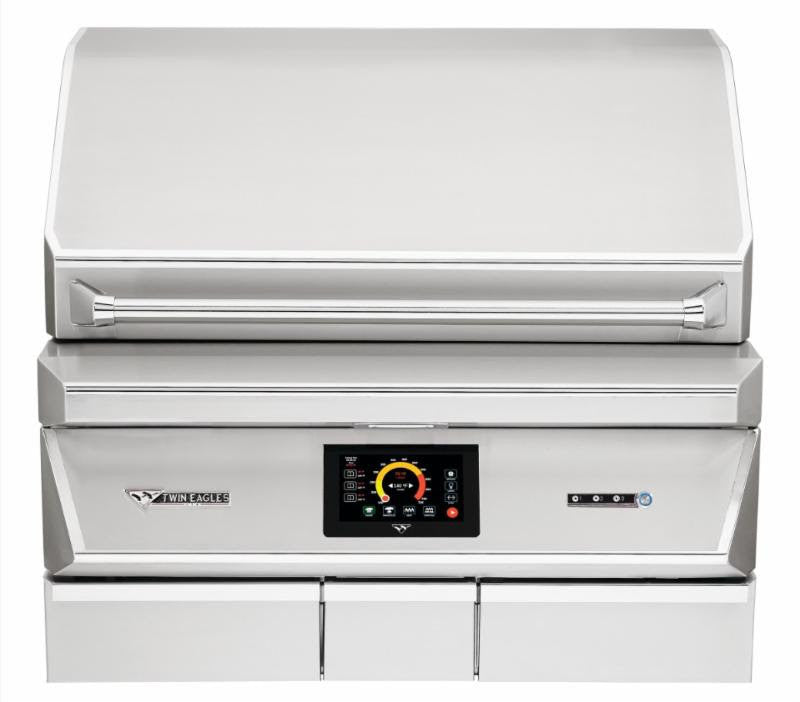 Twin Eagles Wi-Fi Controlled 36-Inch Built-In Stainless Steel Pellet Grill and Smoker with Rotisserie - TEPG36R