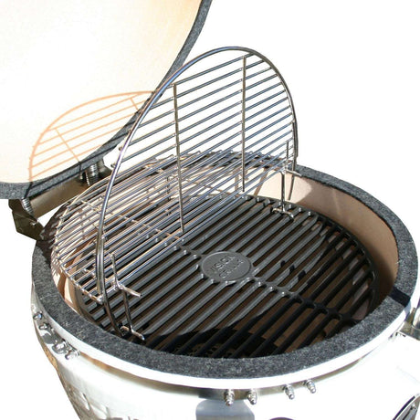 Vision Elite Series XR402 Deluxe 20-Inch Kamado Grill - Cottage White - XR-402WC open grill
