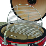 Vision Professional C-Series Ceramic Kamado Grill - Red - C-R4C1F1-H open gril