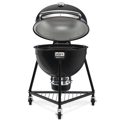 Weber Summit 24-Inch Kamado E6 Charcoal Grill with Stand - 18201001 open grill