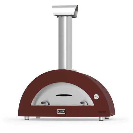Alfa Allegro 39-Inch Outdoor Countertop Wood-Fired Pizza Oven - Antique Red - FXALLE-LROA-T