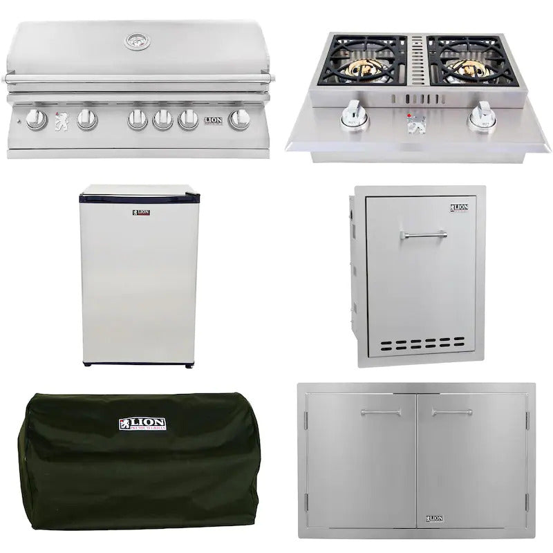 Lion L90000 5-Piece 40-Inch Natural Gas Outdoor Kitchen Package - 90823-5PC (1)