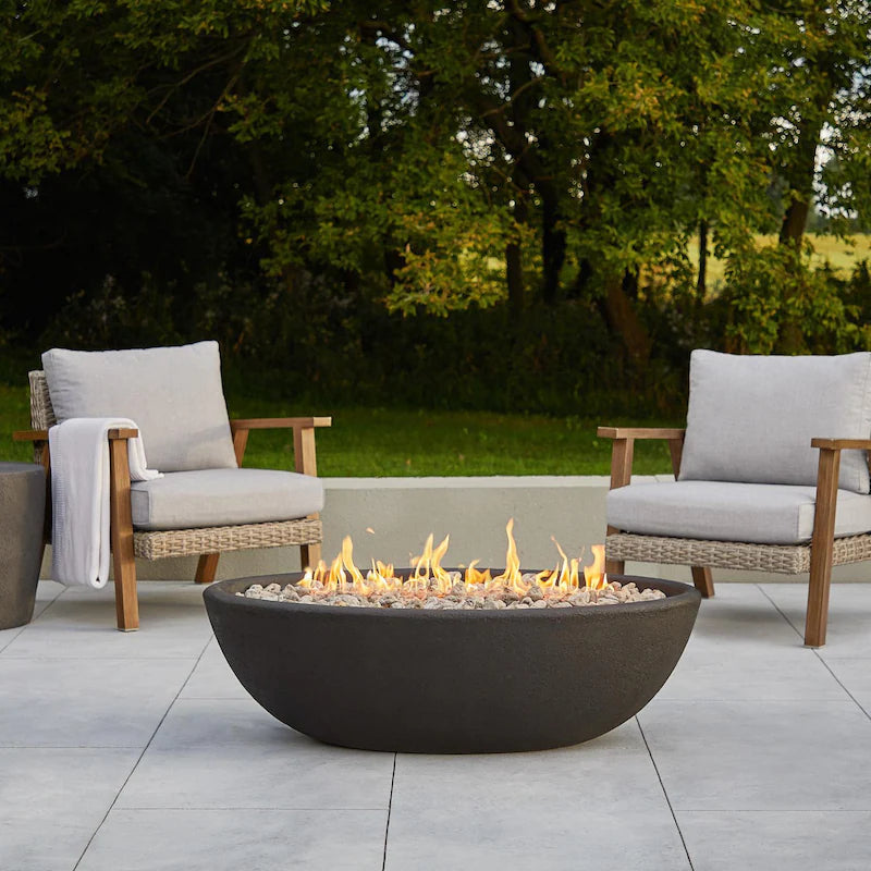 Lakeview Creekwood 48-Inch Oval Propane Gas Fire Bowl - Shale - SC-590LP-SHL
