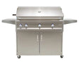 Artisan Professional 42-Inch 3-Burner Freestanding LP With Rotisserie & Light + Cart - ARTP-42C-LP