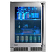Lynx 24-Inch 5.3 Cu. Ft. Left Hinge Outdoor Rated Compact Glass Door Refrigerator - LN24REFGL