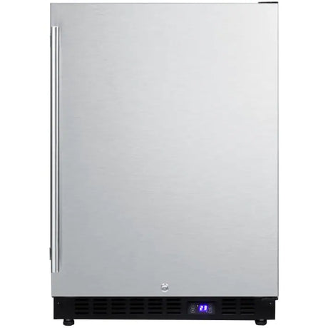 Summit 24-Inch 3.72 Cu. Ft. Outdoor Rated Compact Freezer - Stainless Steel / Black Cabinet - SPFF51OS