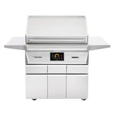 Twin Eagles Wi-Fi Controlled 36-Inch Stainless Steel Pellet Grill and Smoker with Rotisserie On Deluxe Cart