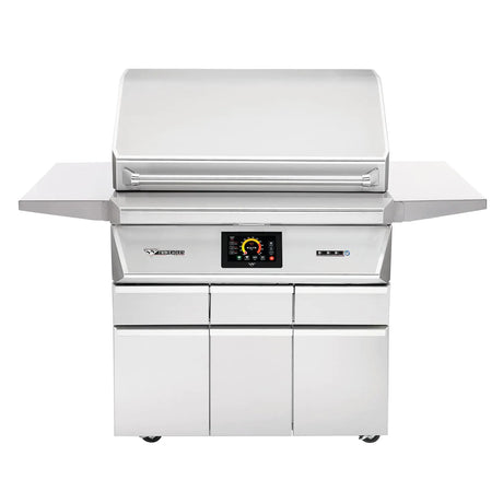 Twin Eagles Wi-Fi Controlled 36-Inch Stainless Steel Pellet Grill and Smoker with Rotisserie On Deluxe Cart