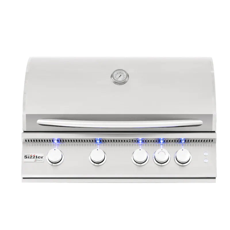 Summerset Sizzler Pro 32-Inch 4-Burner Built-In Natural Gas Grill With Rear Infrared Burner - SIZPRO32-NG