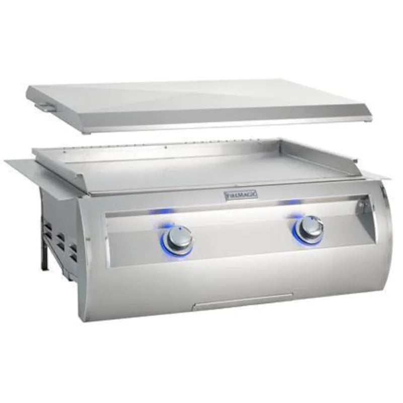 Fire Magic Echelon Diamond E660I 30-Inch Built-In Natural Gas Griddle With Stainless Steel Cover - E660I-0T4N