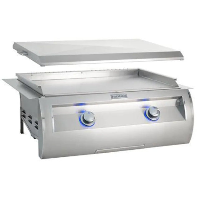Fire Magic Echelon Diamond E660I 30-Inch Built-In Natural Gas Griddle With Stainless Steel Cover - E660I-0T4N