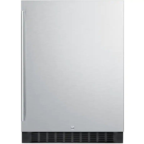Summit 24-Inch 4.6 Cu. Ft. Outdoor Rated Compact Refrigerator - Stainless Steel / Black Cabinet - SPR627OS