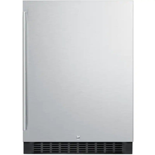 Summit 24-Inch 4.6 Cu. Ft. Outdoor Rated Compact Refrigerator - Stainless Steel / Black Cabinet - SPR627OS