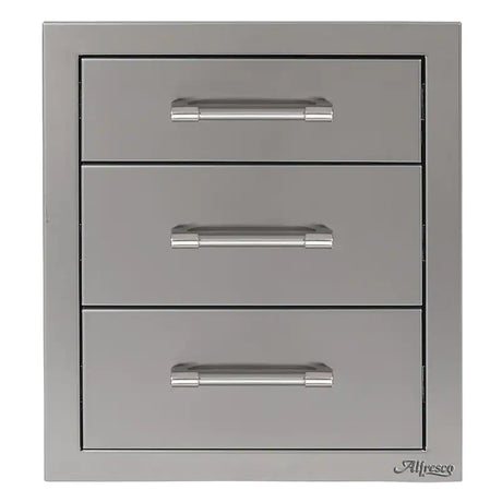 Alfresco 17-Inch Stainless Steel Soft-Close Triple Drawer - AXE-3DR-SC